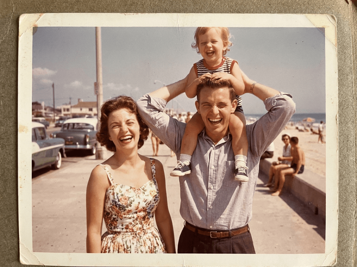 Mam and Dad on the promenade, summer 1962
